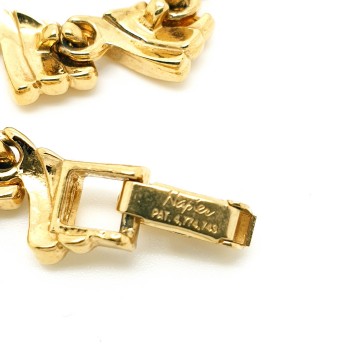 Napier short goldtone necklace signed   bliinkt