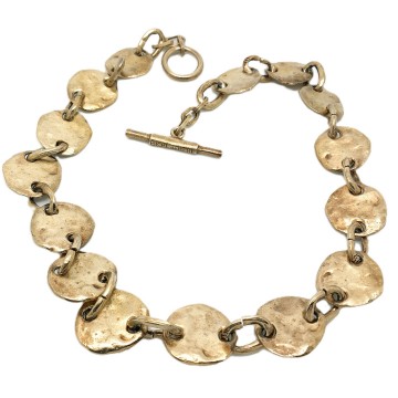 Nelly Biche de Bère - goldtone disks necklace - Bliinkt