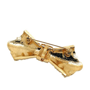 Nina Ricci - goldtone bow brooch and pendant - Bliinkt