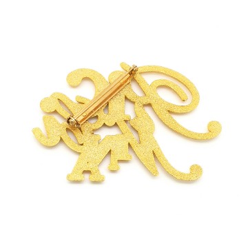 Nina Ricci - goldtone logo brooch - Bliinkt
