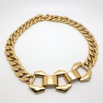 PeepToe Australië, short goldtone link necklace