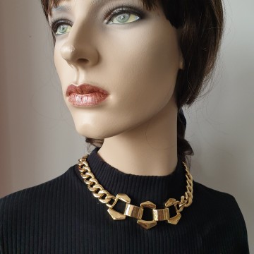 PeepToe Australië, short goldtone link necklace
