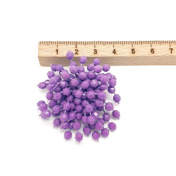 Purple plastic spray earrings 50s - Bliinkt