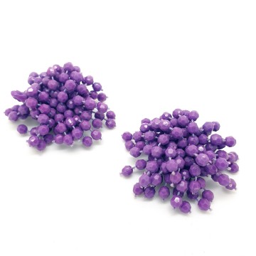 Purple plastic spray earrings 50s - Bliinkt