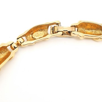 Puccini - short goldtone necklace with clear rhinestones - Bliinkt