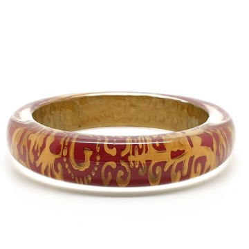 Red golden 'G' bangle