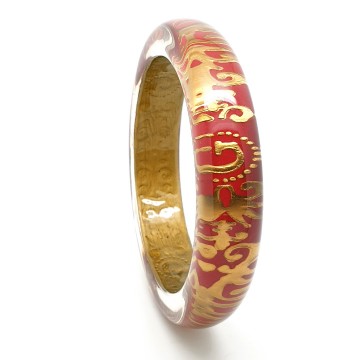 Red golden 'G' bangle