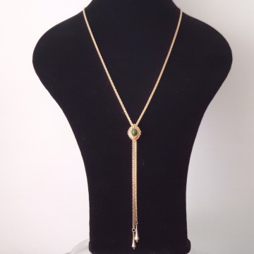 Sarah Coventry 'Lariat' 1979 goudkleurige ketting met slider