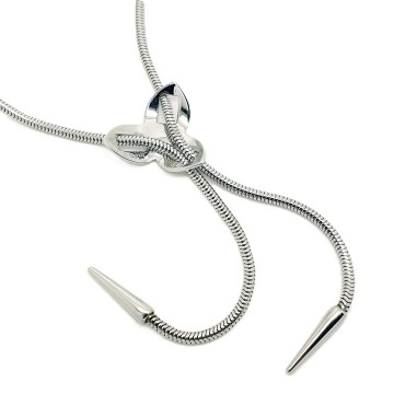 Sarah Coventry - Imagination, 1978 - silvertone slider necklace - Bliinkt