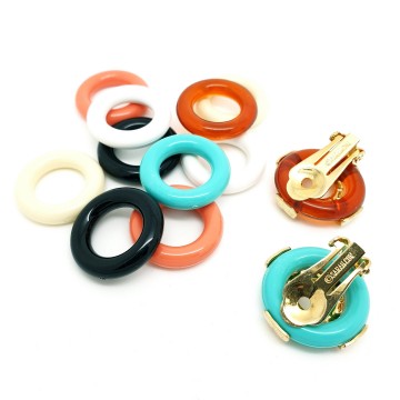 Multicolored interchangeable earrings by Sarah Coventry