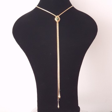Sarah Coventry 'Lariat' 1979 goudkleurige ketting met slider