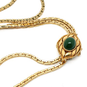 Sarah Coventry 'Lariat' 1979 goudkleurige ketting met slider