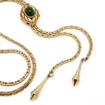 Sarah Coventry 'Lariat' 1979 goudkleurige ketting met slider