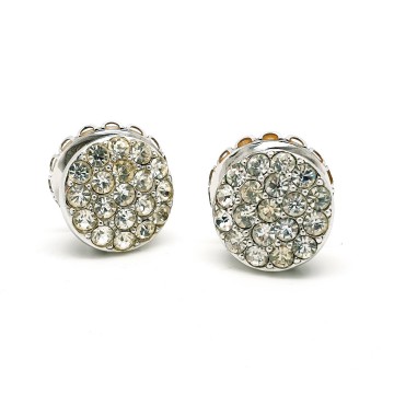 Sarah Coventry Pearl Wardrobe tweezijdig draagbare clips met heldere strass en parelmoerreversable clips clear strass mother of pearl