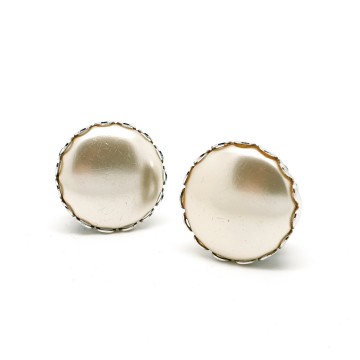 Sarah Coventry Pearl Wardrobe tweezijdig draagbare clips met heldere strass en parelmoerreversable clips clear strass mother of pearl