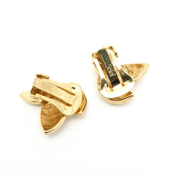 Soleil goudkleurige oudroze emaille clips