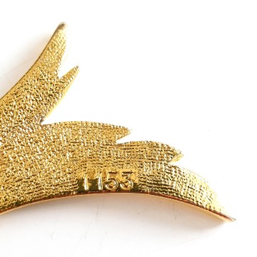 Sphinx - flexible fish brooch with turquoise eye - Bliinkt