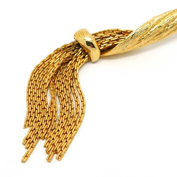 Sphinx goldtone tassel brooch