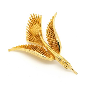 Sphinx goldtone bird brooch signed nr. 93 - Bliinkt