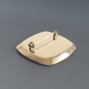 Square goldtone brooch mother of pearl   bliinkt