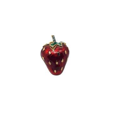 Strawberry pin with rhinestones - Bliinkt