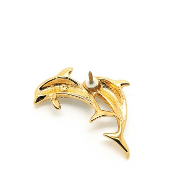 Swarovski - dolphins pin littered with Swarovski crystals - Bliinkt