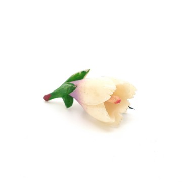 Tiny plastic flower brooch - Bliinkt