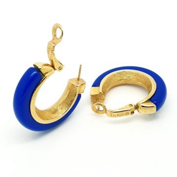 Trifari interchangeable oorbel achterkant signed