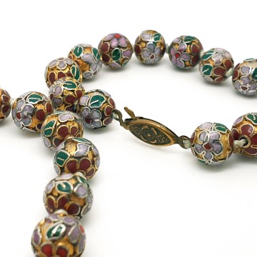 Chinese cloissoné beaded necklace - Bliinkt
