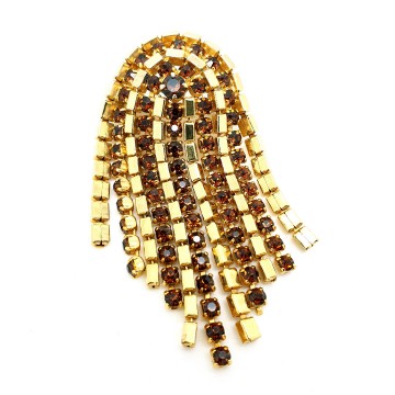 Watervalbroche goud warmbruin