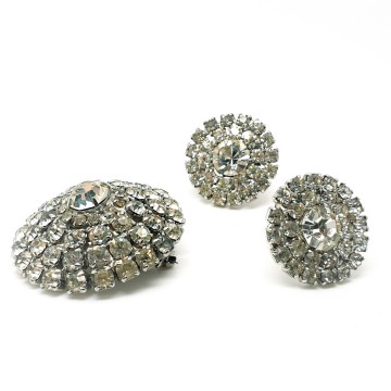 Weiss broche en bijpassende oorbellen