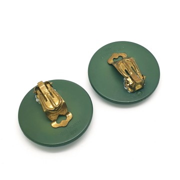 Western Germany - dark green snake print earrings - Bliinkt