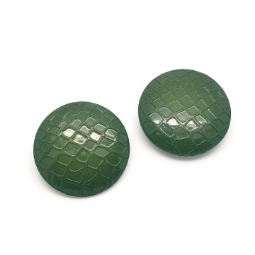 Western Germany - dark green snake print earrings - Bliinkt