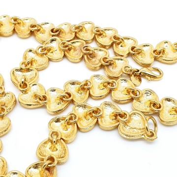 Yves rocher goldtone heart necklace back