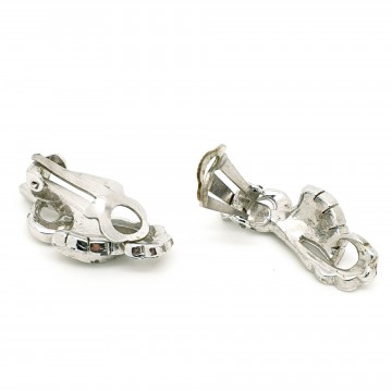 Zilverkleurige clipoorbellen met markasiet