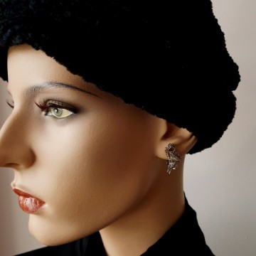 Zilverkleurige clipoorbellen met markasiet model